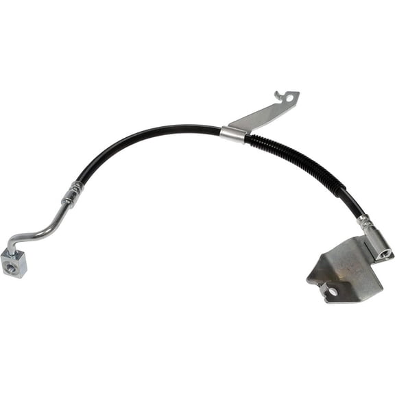 KarParts360 For Ford F-150 1999 00 01 02 2003 Brake Hose | EPDM Rubber | Black | Flexible Hose | Stamped Steel Bracket | 19.5 Inches Axis 1 Length | With Bracket | Replacement For XL3Z-2078-DA