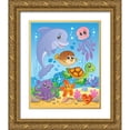 thumbnail image 1 of Viskova, Klara 15x18 Gold Ornate Wood Framed with Double Matting Museum Art Print Titled - Sea life, 1 of 4