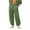 Army Green, variant on Mens Casual Pants Comfy Stretch Wide Leg Elastic Waist Workout Yoga Pant with Pocket