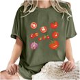 thumbnail image 4 of Njoeus Plus Size Tops for Women Custom T Shirts Women's T Shirts Short Sleeve Tees Funny Fruit Graphic Tee Shirts Loose Summer Tops Cute Tops S-Xxl Vacation Outfits for Women Summer Savings, 4 of 6