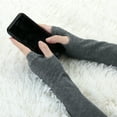 thumbnail image 4 of Unique Bargains Adult Elastic Fingerless Elbow Length Hand Warmer Gloves, 4 of 6