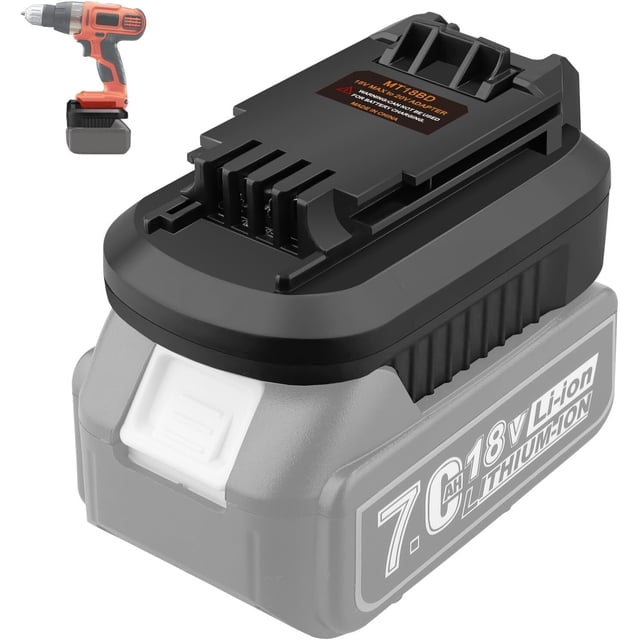 Adapter for Black_ and_Decker 20V Cordless Tool Convert for Ma-ki-ta 18V Li-ion Battery