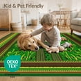thumbnail image 4 of ODIKA 6'x9' Washable Area Rug Non-Slip, Easy Care, Jungle Totems Insect Patterned Motifs Eclectic Border Motif Scatter for Family Room, Living Mater Bedroom, 4 of 7