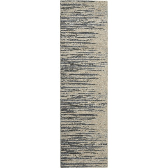 Nourison Moroccan Celebration Abstract Modern Area Rug 2'2" x 7'6" Runner Abstract 8' Runner Blue