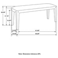 thumbnail image 6 of Lamont Fabric Upholstered Accent Bench Black and Natural, 6 of 6