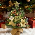 thumbnail image 4 of Flocked Mini Holiday Desktop Ornament Seasonal Tabletop Festive Home Decoration for Christmas Tree Display, 4 of 5