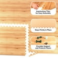 thumbnail image 3 of Stalwart Foam Floor Tiles 24sqft Woodgrain Interlocking Foam Tiles, Natural, 3 of 4