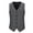 Gray, variant on Men's Tweed Suit Vest Western Herringbone Wool Casual Retro Waistcoat Cowboy Style Sleeveless Jacket for Groomsman Black