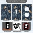 thumbnail image 3 of Yayeee Blank Wall Plate Cover 1-Gang 4.5"x2.7" Home Unused Decorative Outlet, Blue Cartoon Owl Pattern, 3 of 7