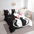 thumbnail image 3 of Castle Fairy Animal Cats Twin Bedding Sets 7-Piece for Female Men Women,Romantic Couple Lover Bedding Comforter Set Microfiber,Happy Valentine's Day Breathable Sheet Sets,Ultra Soft Home Decor, 3 of 8