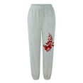 thumbnail image 4 of HNMKIU Stylish Women's Casual Pants Athletic Printed Sports Closed Waist Drawstring Elastic Waist Sweatpants with Two Convenient Pockets, 4 of 4