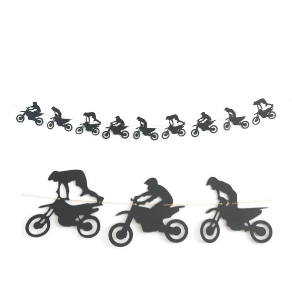 Banner SPRICEMQC Dirt Bike para decoración de fiesta de cumpleaños