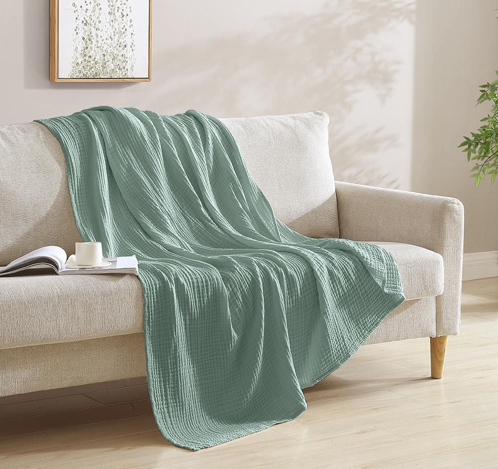 Home Trends Soft Woven Iceberg Green Throw