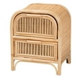 thumbnail image 2 of bali & pari Adrika Boho Nightstand, 2-Drawer, Natural, 2 of 8