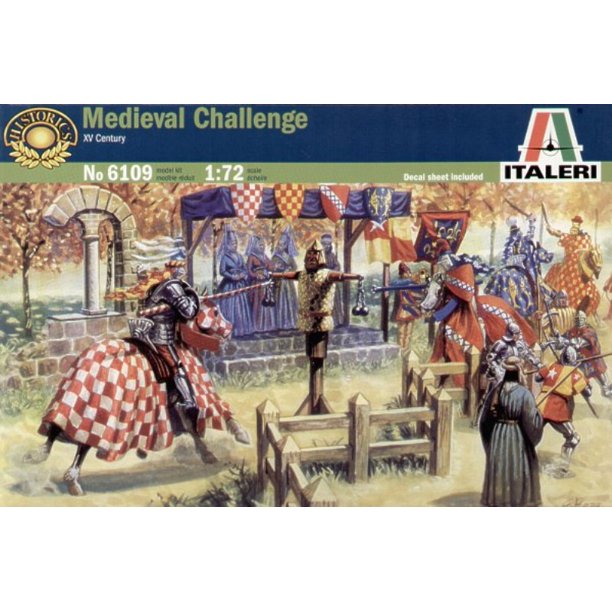Italeri 172 Medieval Challenge Jousting Plastic Figure Model Kit 6109