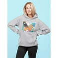 thumbnail image 2 of Image Conscious Sprayed Monarch Hoodie Womens -Porter Hastings Designs, Female x-Large, 2 of 4