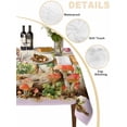 thumbnail image 5 of Happy Easter Rectangle Tablecloth, Bunny Eggs Spring Mushrooms Plants Rustic Purple Waterproof & StainResistant Tablecloth, Washable Oil-proof Table Cover for Dining/Party/Wedding/Buffet 54x108 In, 5 of 9