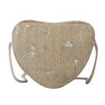 thumbnail image 2 of Love Heart Shaped Straw Bag Summer Women Beach Satchel Bolsos de hombro (Caqui) Tmvgtek Para Estrenar, 2 of 9