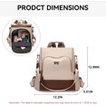thumbnail image 3 of Sunyuer Women Anti Theft Backpack Purse, Color Block Fashion Ladies Backpack, Lightweight Casual Travel Daypack, Convertible Crossbody Shoulder Handbag with Bow Decor for Shopping Work Trip, 3 of 8