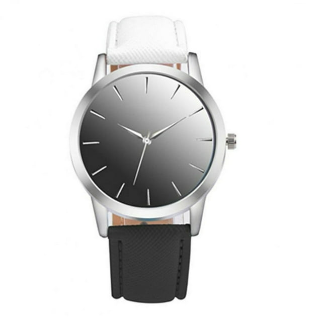 Creative Striped Quartz Watch Leather Watch With Strap