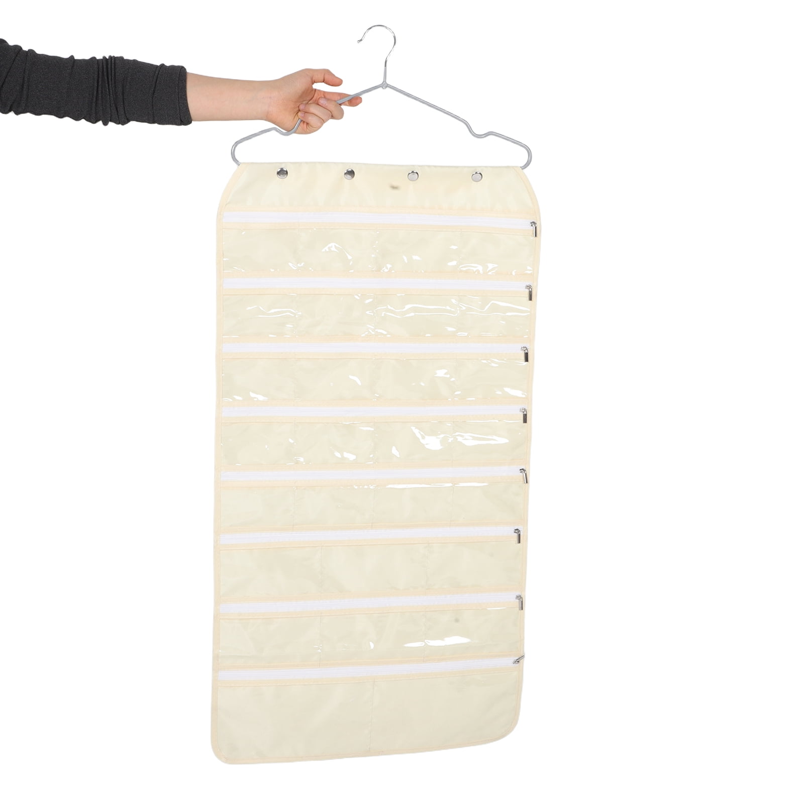 WEUVEB Necklace Hanger Storage Bag for Women, Oxford Cloth and PVC, Space-Saving Jewelry Organizer, Prevents Loss, 1 Piece