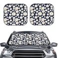 thumbnail image 2 of Haiem Daisy Floral Car Windshield Sun Shade (2 Pieces) Foldable Windshield Sun Shade Car Accessories for Truck SUV Pickup-Small, 2 of 7
