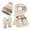 Beige, variant on SUSUSU Women's Bow Winter Set, Decorated Hat Scarf Gloves, Three-Piece Cold Weather Wear