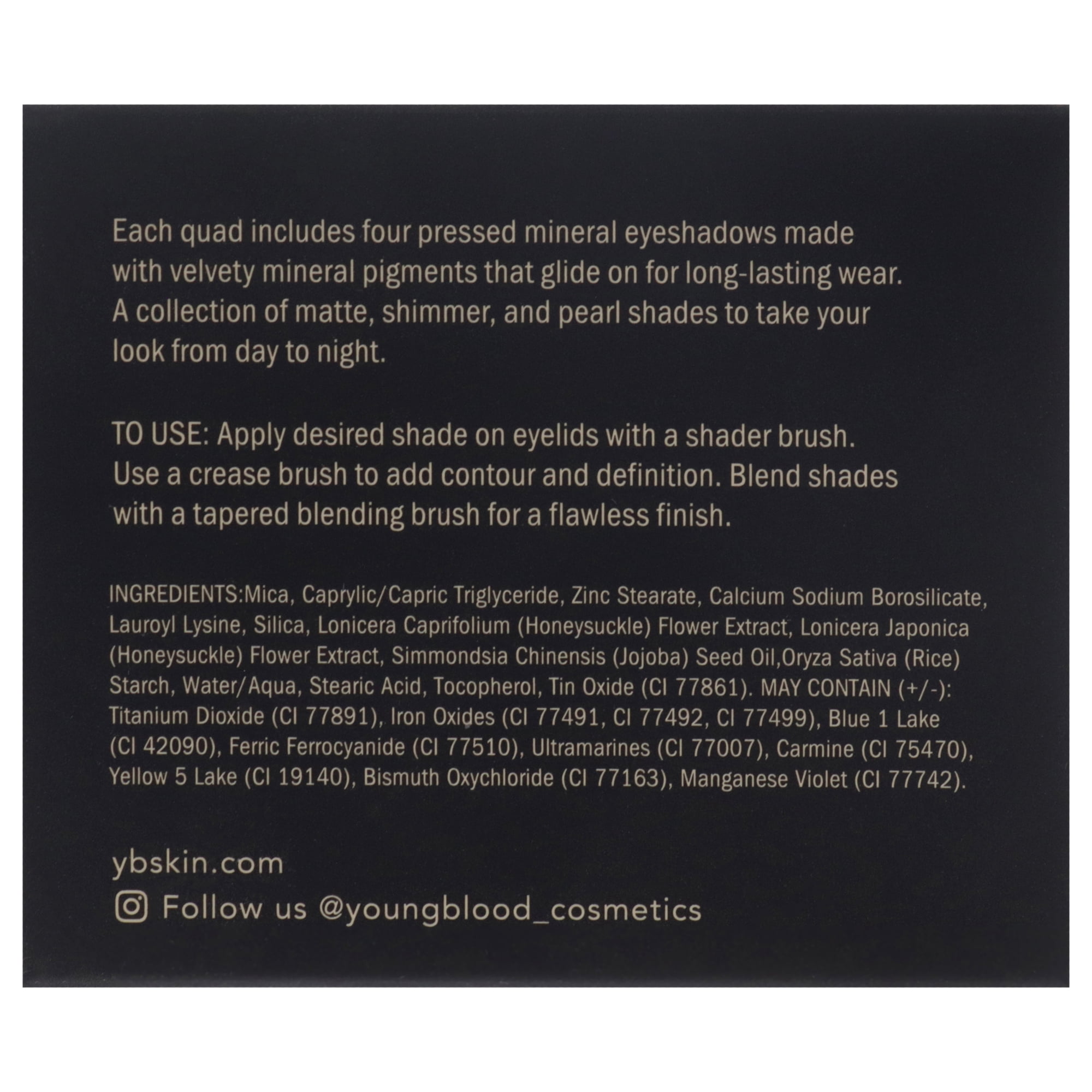 Youngblood Pressed Mineral Eyeshadow Quad - Sweet Talk , 0.14 oz Eye Shadow