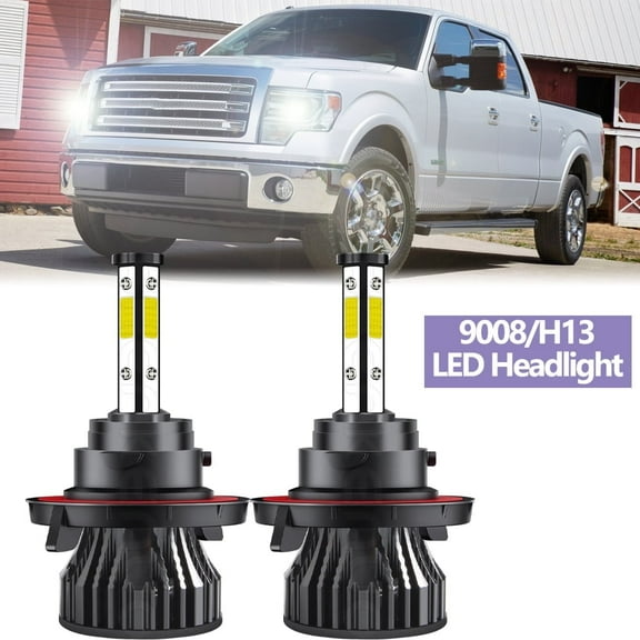 2pcs H13 9008 LED Headlight Bulb for Ford F-150 2004-2014 High Low Beam 6000K