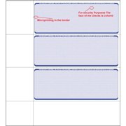 Computer Check Paper - Blank Personal Wallet Checks 3 on a Page - Compatible with Versa Check, QuickBooks, Quicken, and Any Laser Printer - 500 Sheets / 1500 Checks, Blue Diamond