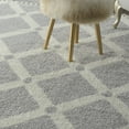 thumbnail image 5 of Nourison Diamond Trellis Shag DMT01 Gray/Ivory Indoor Area Rug - 7'10 x 10'6, 5 of 9