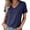 Navy, variant on Women's Heathered V-Neck Short Sleeve T-Shirt, Solid Color, Ultra-Soft Fabric for Everyday & Casual Wear Khaki L