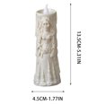 thumbnail image 4 of Fwttom Halloween Candlestick Arrangement, Halloween Decoration Ghost Bride and Groom Couple Lights LED Luminous Candle Lights Horror Layout Props Skull Table Setting, 4 of 9