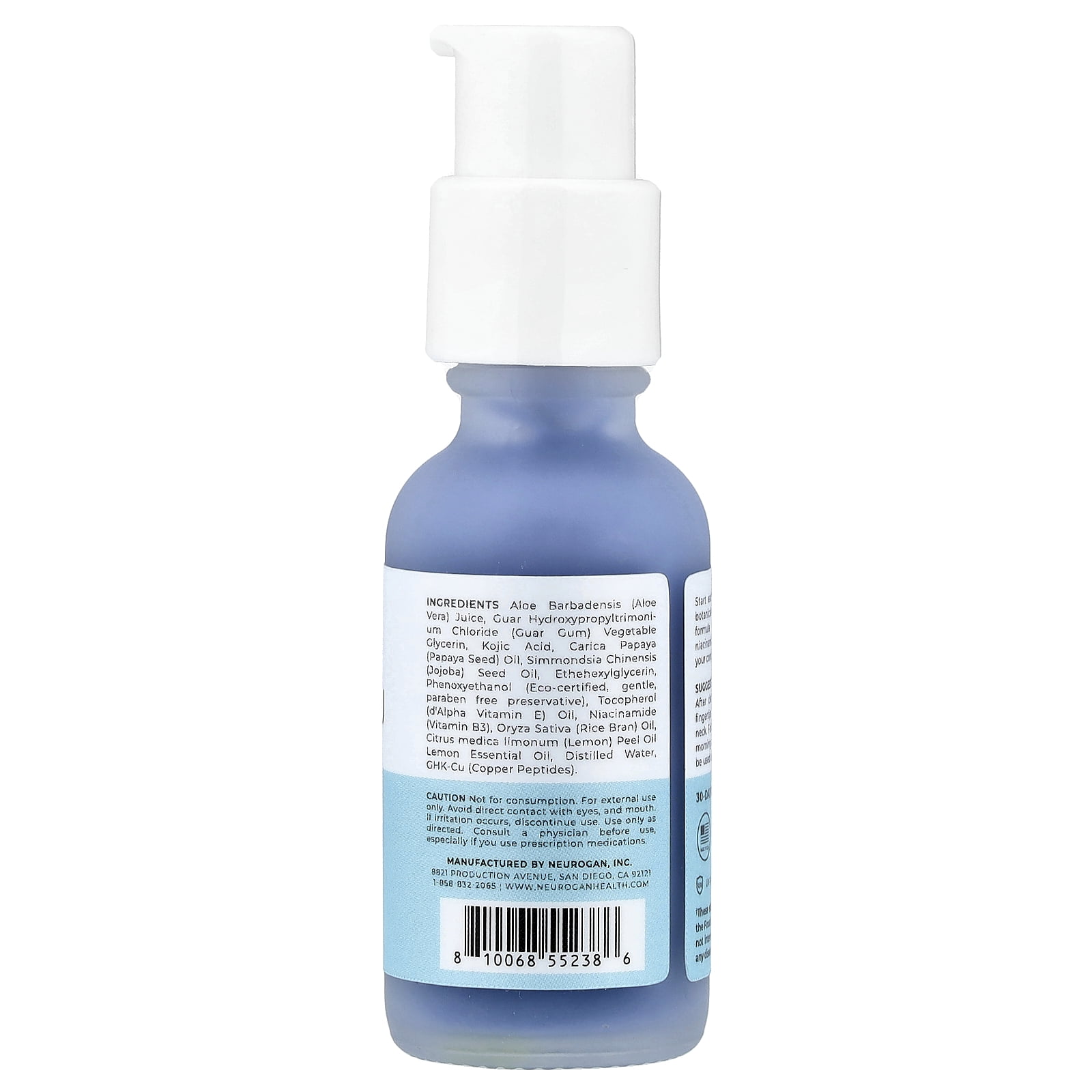 Neurogan Health GHK-CU Copper Peptide, Face Serum, 1 oz (30 ml)