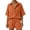 Orange, variant on MAIHAN Linen Sets for Women 2 Piece 2026 Summer Vacation V Neck Short Sleeve Beach Outfits Oversized Button Casual Suits(Dark Green,M)