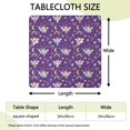 thumbnail image 2 of Purple Fairy Unicorn Pattern Square Fitted Tablecloth with Elastic Edge,Square Table Cover,Washable Elastic Table Cover for Home Kitchen Party Decor 34"x34", 2 of 6