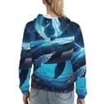 thumbnail image 7 of Kdxio Colorful Ocean Whale Print Womens Oversized Hoodies Sweatshirts Hooded Pullover Tops Sweaters Casual-Medium, 7 of 7
