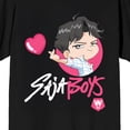 thumbnail image 7 of KPop Demon Hunters Saja Boys Jinu Heart on Black Short Sleeve Adult T Shirt - XS, 7 of 7