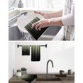 thumbnail image 5 of Sage Green Black Ombre Kitchen Dish Towels for Drying Dishes Set of 2, Modern Abstract Striped Gradient Waffle Weave Microfiber Hand Tea Bathroom Towels Quick Dry & Absorbent Towel 15.7x23.6, 5 of 7