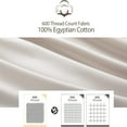 thumbnail image 3 of ebyiybnio 2-Pack Pure Cotton Twin XL Bottom Sheet for Adjustable Bed Split King  600 TC 16" Deep Pocket Egyptian Cotton Fitted Sheet (2-Pack  Twin XL  Beige), 3 of 7