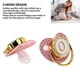 thumbnail image 3 of Baby Golden Baby Pupfier Cubierto Rhinestones Diseño Curvo Pacificador De Silicona Para La Leche Para Bebés Polvo De Alimentación, 3 of 7