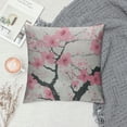 thumbnail image 2 of PRATYUS Pink Floral Throw Pillow Cover Cherry Blossom Decorative Pillow Case Home Decor Square Pillowcase White, 2 of 5