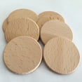 thumbnail image 2 of Lingstar Diy Round 20-Piece Craft pendant Wood Beige Coasters, 2 of 7