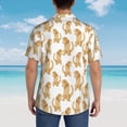 thumbnail image 4 of Vsdgher Labrador Retriever Dog Print Men's Hawaiian Shirts Button Down Tropical Holiday Beach Shirts Vacation Clothes,XX-Large, 4 of 7