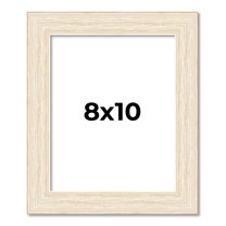 8x10 Frame White Barnwood Picture Frame - Modern Photo Frame Includes UV Acrylic Shatter Guard