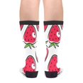thumbnail image 2 of Unisex Casual Cotton Crazy Crew Socks - Cute Strawberry Pattern Socks, 2 of 5