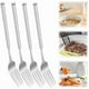 thumbnail image 5 of Tenedor extensible de broma, tenedor de acero inoxidable para asar, barbacoa, hornear, tenedor de cena, utensilio de cocina para exteriores, hogar, fruta, postre, tenedor extensible de, 5 of 7