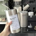 thumbnail image 2 of Bewildely Taza de agua con pajita, botellas de café, hervidor de viaje para acampar, taza portátil de acero inoxidable, termo de cocina, recipiente para Juegos de servir café y té tipo 5 Bewildely HA073404-05, 2 of 6