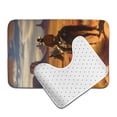 thumbnail image 6 of Honeii Western Desert Cowboy Cloud Pattern Bathroom Anti-Skid Pad Bathroom Mat Vintage Seamless Pattern Not-Slip Toilet Rug Set, 6 of 6