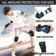 thumbnail image 2 of Kids Protective Gear, Knee Pads and Elbow Pads 6 in 1 Set with Wrist Guard and Adjustable Strap for Roller Skates Cycling BMX Bike Skateboard Inline Skatings Scooter Riding Sports, 2 of 6